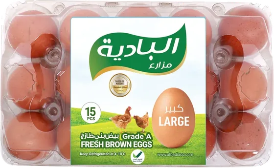 Albadia Fresh Brown Eggs - Large 15 pcs